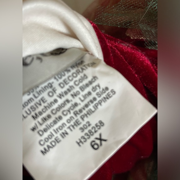 Girl's Formal Dress | Red and Green Holiday Dress - Picture 5 of 5